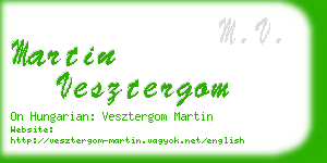 martin vesztergom business card